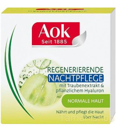 AOK Regenerierende Nachtpflege Taubenextrakt Hyaluron 50 ml