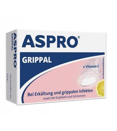 Aspro Grippal 500mg ASS + 250mg VitC - Brausetabletten 20 Stk.