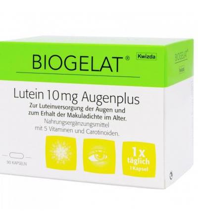 BIOGELAT LUTEIN 10 mg AUGENPLUS 90 Stk.