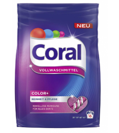 Coral Vollwaschmittel Pulver Color 16WL 1 12kg 1 kg