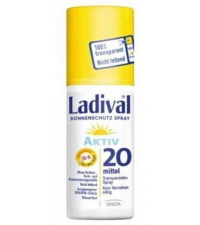 LADIVAL® Aktiv Transparentes Sonnenschutz Spray LSF 20 150 ml
