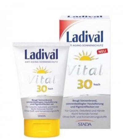 LADIVAL® Vital Anti Aging Sonnenschutz Creme LSF 30 für Gesicht, Dekolleté und Hände 75 ml