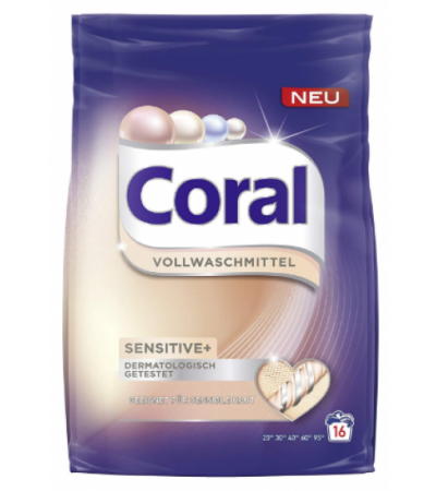 Coral Vollwaschmittel Pulver Sensitive 16WL 1 12 WL 1 kg