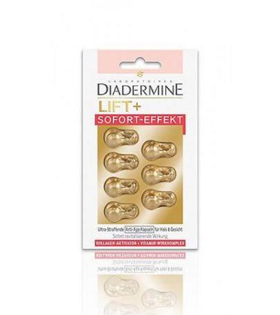 Diadermine Lift+ Sofort Effekt Ultra Straffende Anti Falten Kapseln für Gesicht und Dekolleté 7 Stk.