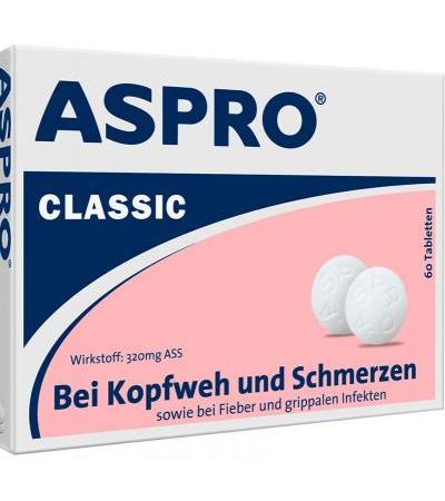 Aspro Classic 320mg ASS - Tabletten 60 Stk.