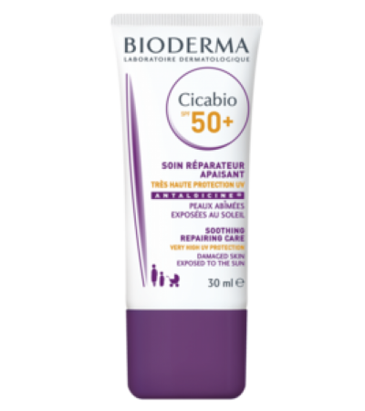 Bioderma Cicabio SPF 50+Regenerierende und beruhigende Pflegemit sehr hohem UV-Schutz 30 ml