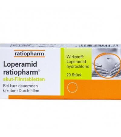 Loperamid ratiopharm® akut Filmtabletten 20 Stk.